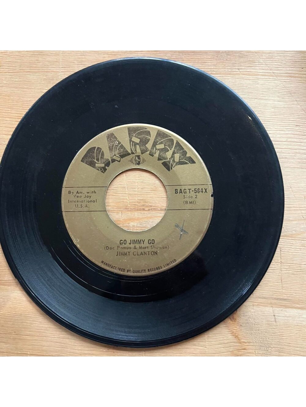 Jimmy Clanton - Go Jimmy Go/Just a Dream 45rpm VG+ R14